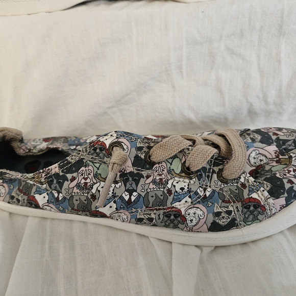 Bob's By Skechers NWOT Dog Patterned Sneakers - Picture 1 of 5
